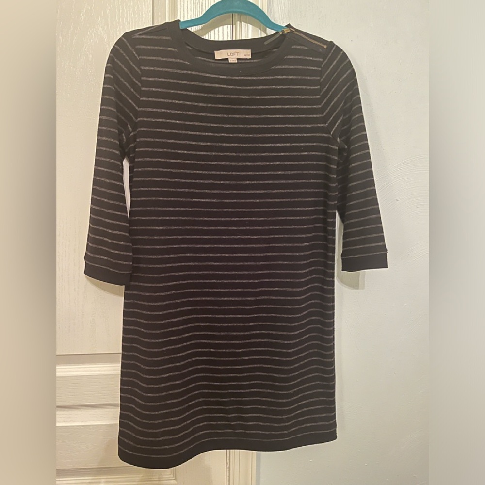 Ann Taylor Loft Striped Tunic Length Dress Sz SP